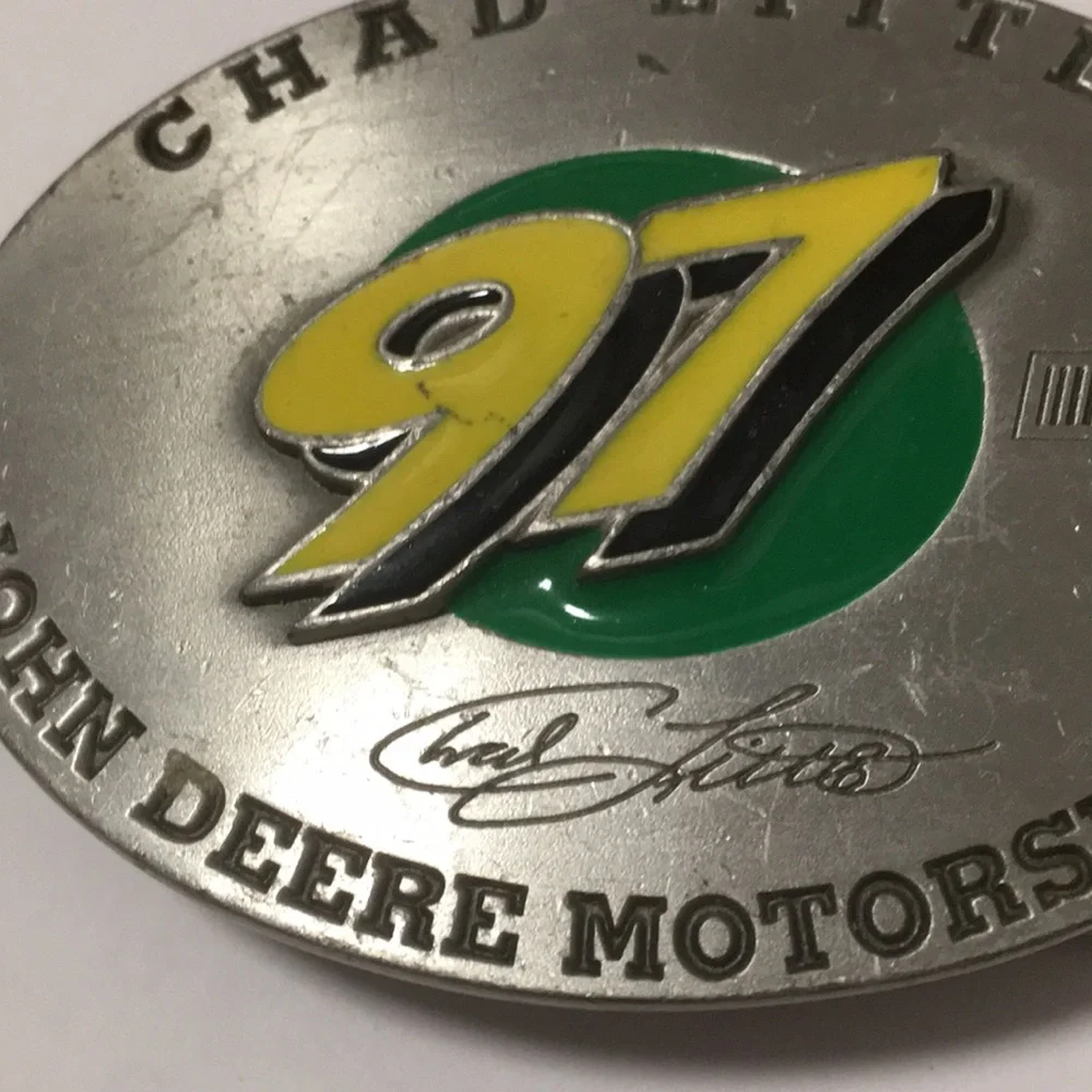 1998 The Great American Buckle Co. Pewter Chad Little NASCAR 97 Buckle